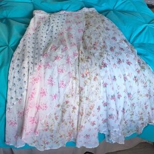 Polo Ralph Lauren floral-print patchwork cotton voile midi skirt